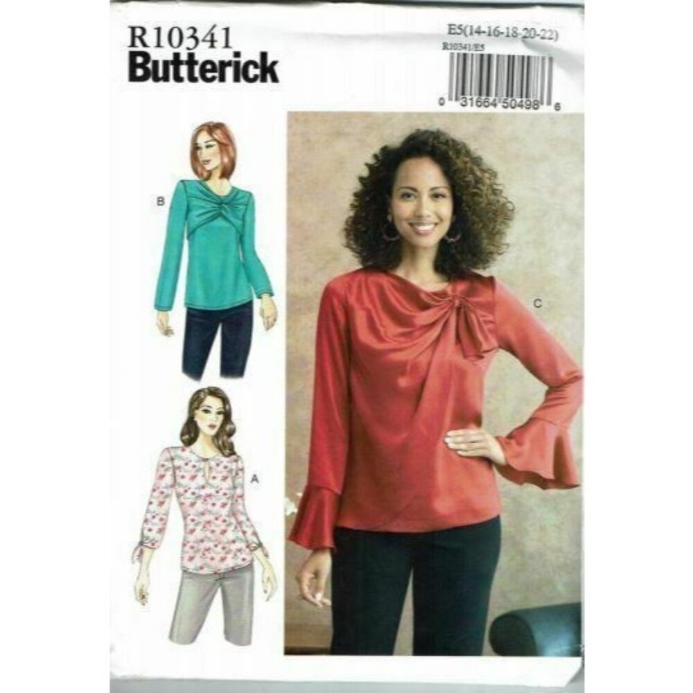 Butterick Sewing Pattern 10341 Misses Top Size‎ 14-22